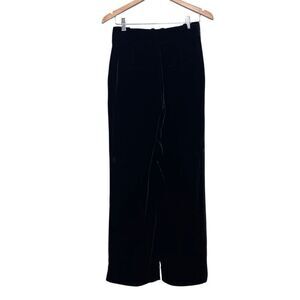 VINCE High-Waisted Black Velvet Straight Leg Pants Size 2 XS